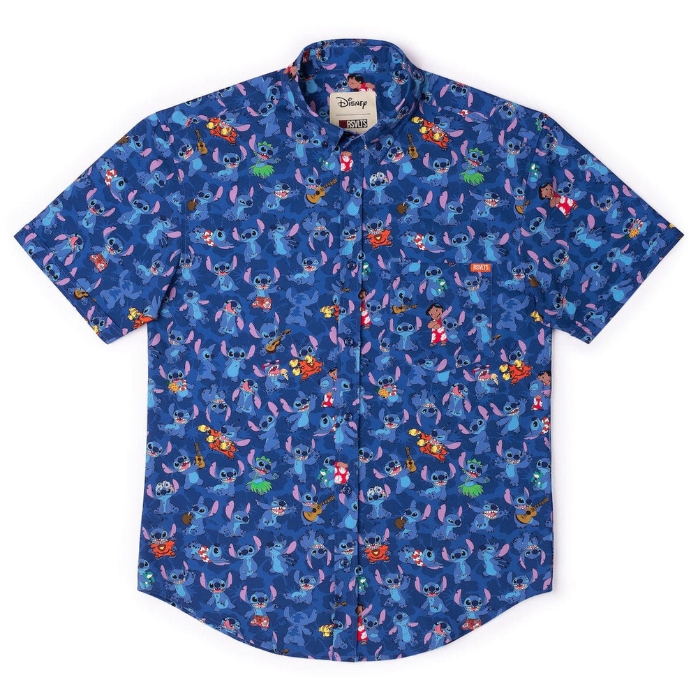 Disney Men's Blue Short Sleeve Shirt